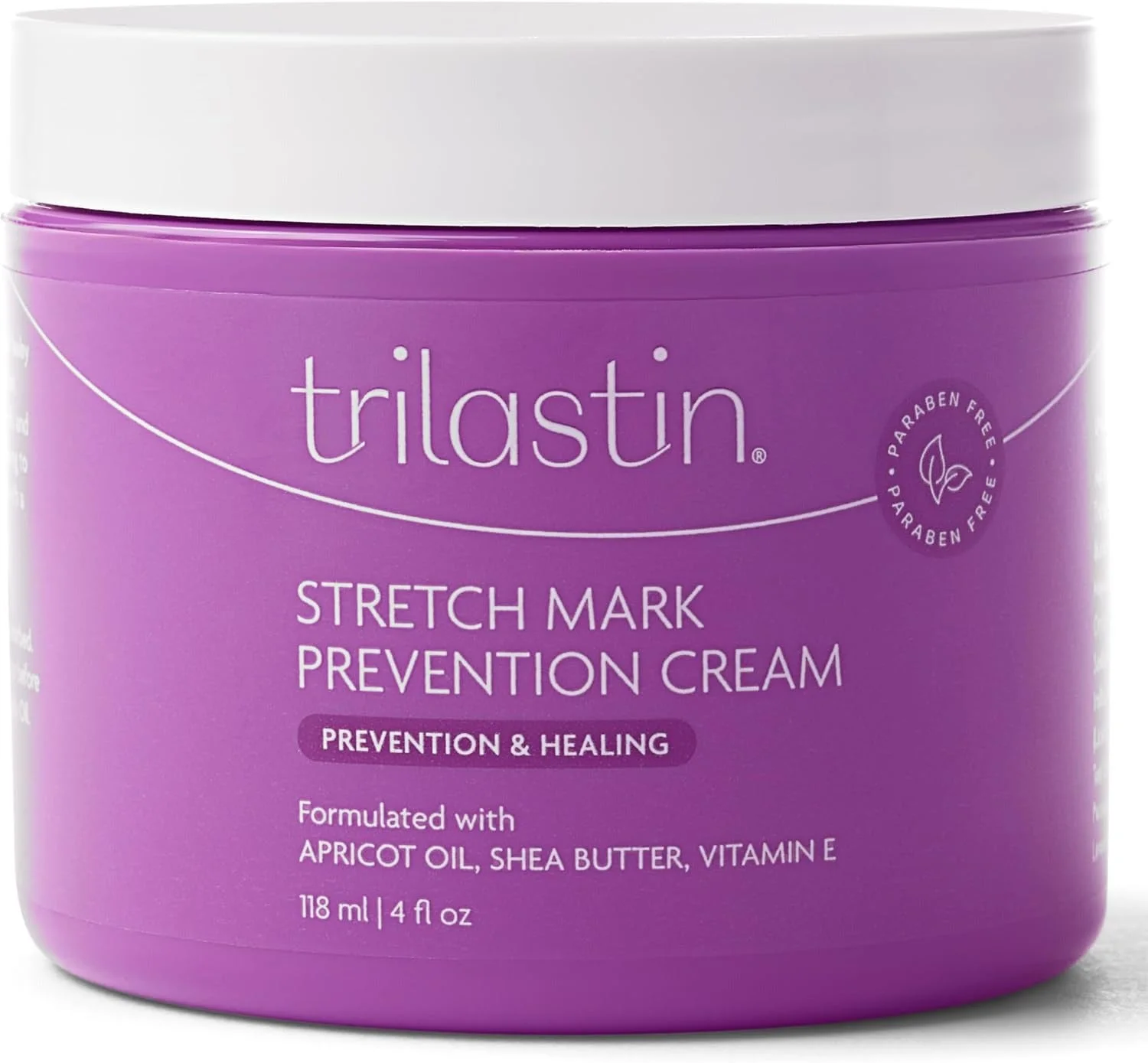 TriLASTIN Maternity Stretch Mark Prevention Cream (4oz) Bundle with Nourishing Body Oil (3.4oz)