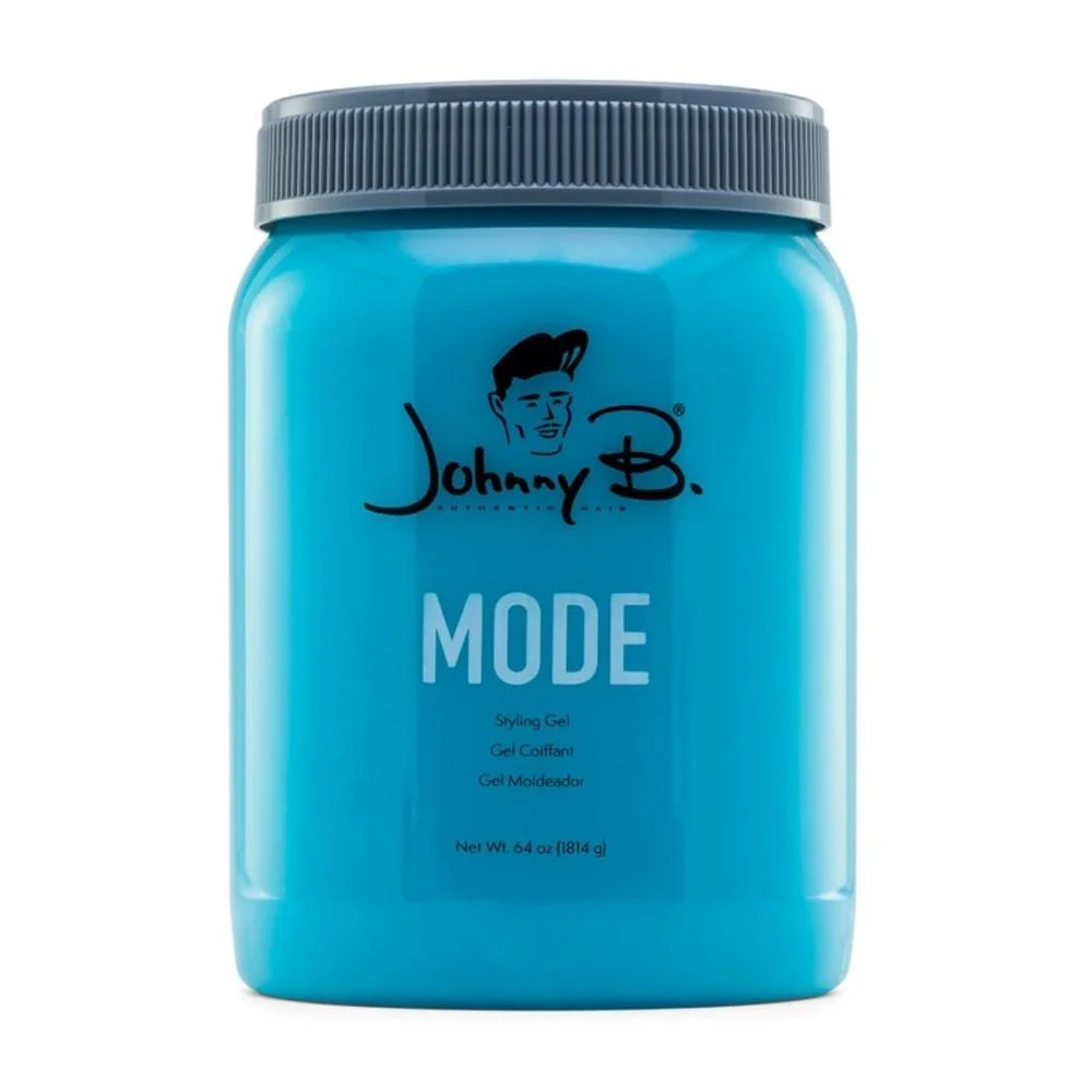 Gel de peinado profesional Johnny B. Mode, fijación sin alcohol y fórmula sin escamas para cabello grueso