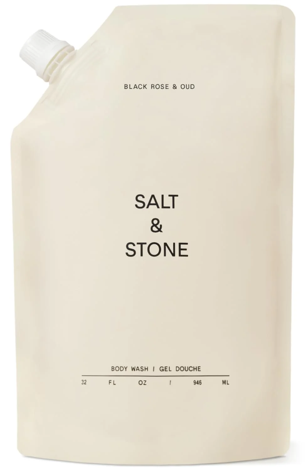 Gel de ducha Salt & Stone Black Rose & Oud Refill 32 fl oz