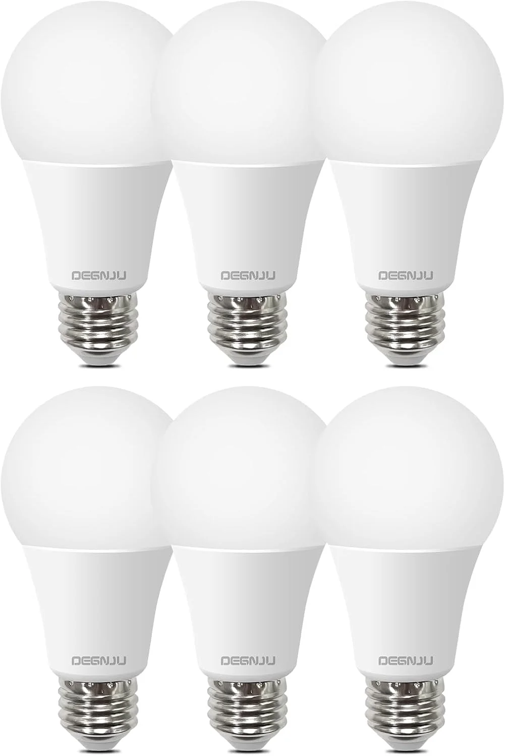 Ampolleta LED A19 Degnju 13W luz blanca fría 5000K base E26 pack 6 unidades