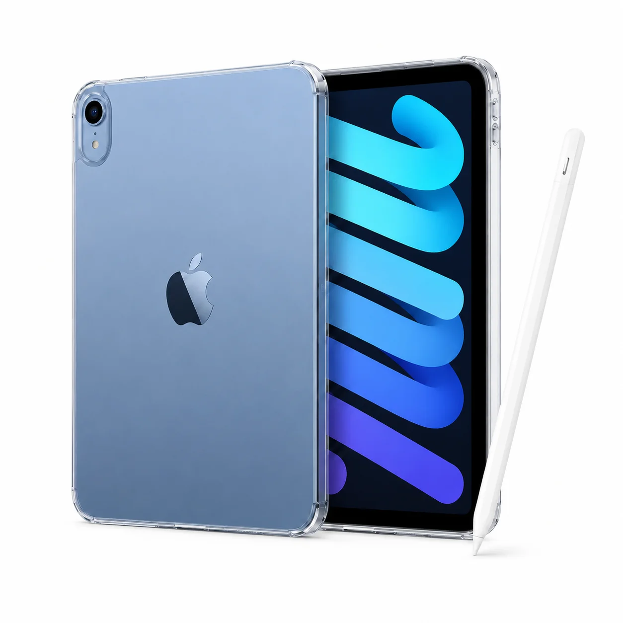 Combo iPad mini A17 Pro + Apple Pencil USB-C + Case - Blue
