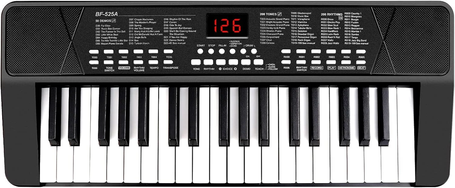 37 Keys Kids Piano for Beginners with Built-in 1200mA Rechargeable Battery