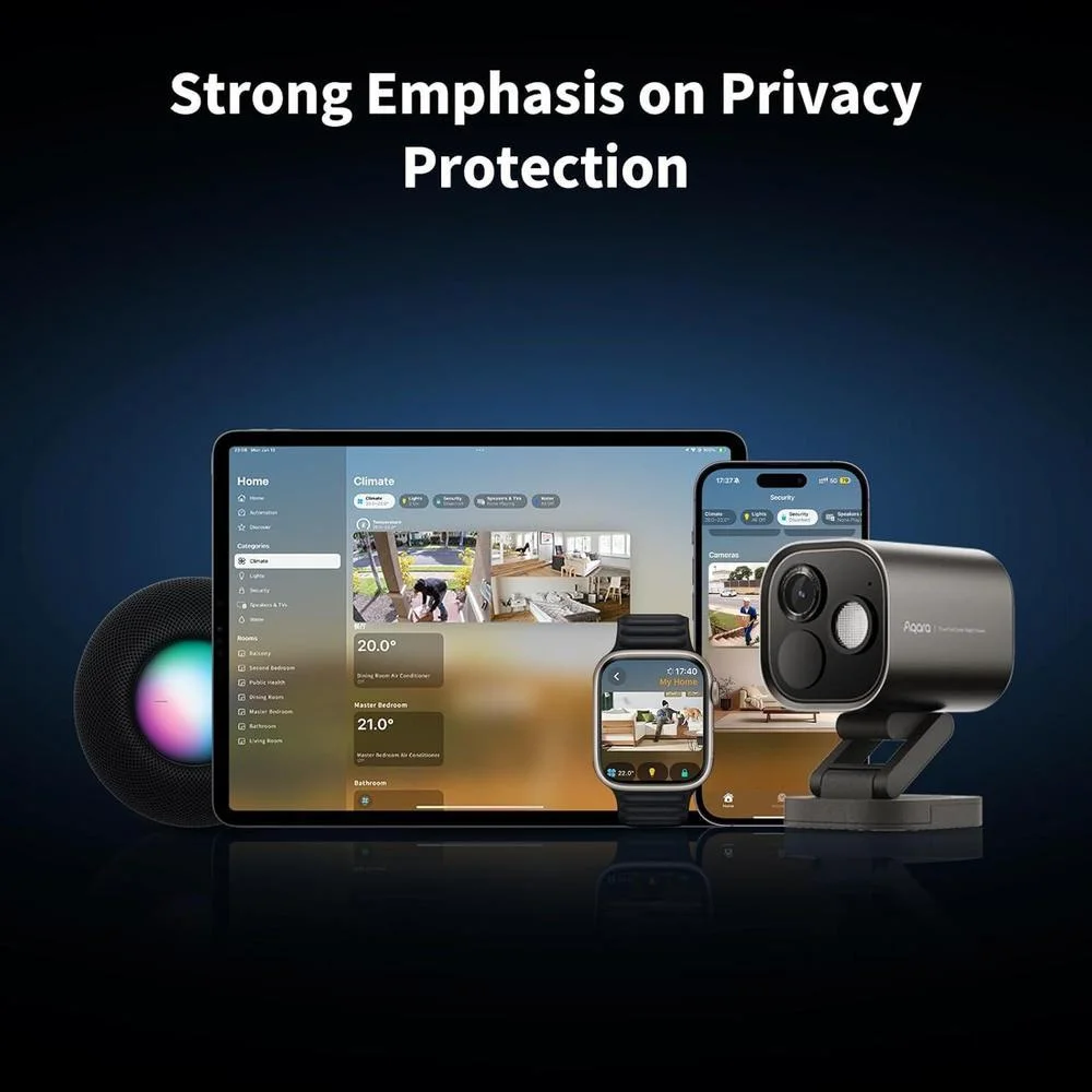 Aqara Cámara Hub G5 Pro 4MP WiFi de alta calidad con visión nocturna a color, soporte HomeKit Video Seguro, detección AI y Zigbee