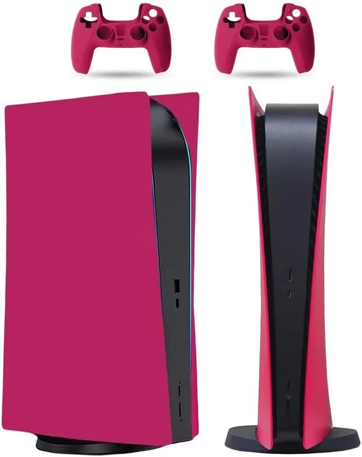 PEYANZ Faceplate Cover for PS5 Digital Edition + 2 Controller Covers