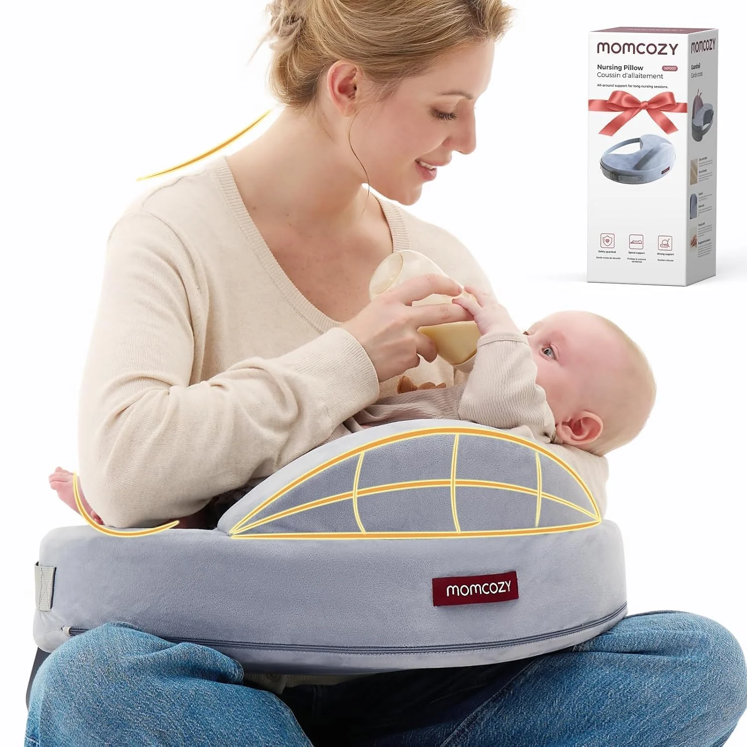 Momcozy Cozylite Almohada de Lactancia con Memory Foam
