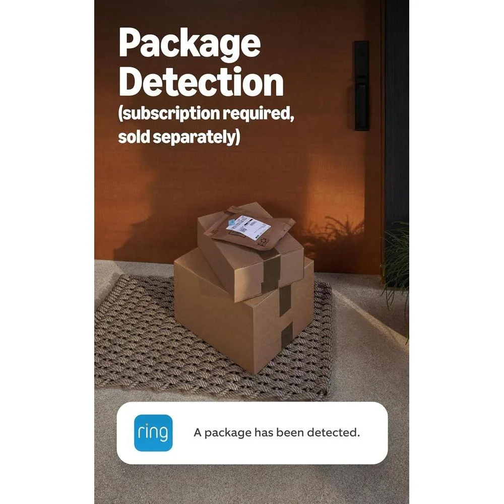 Timbre con cámara inalámbrico Ring con video en vivo, audio bidireccional y detección de movimiento, modelo 2024, Níquel satinado