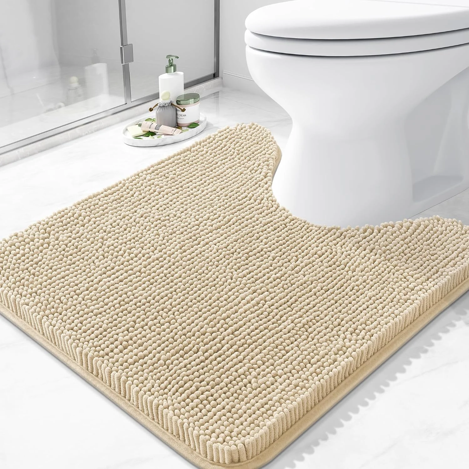 Bajada de baño Arotive chenille U forma 24x24 beige