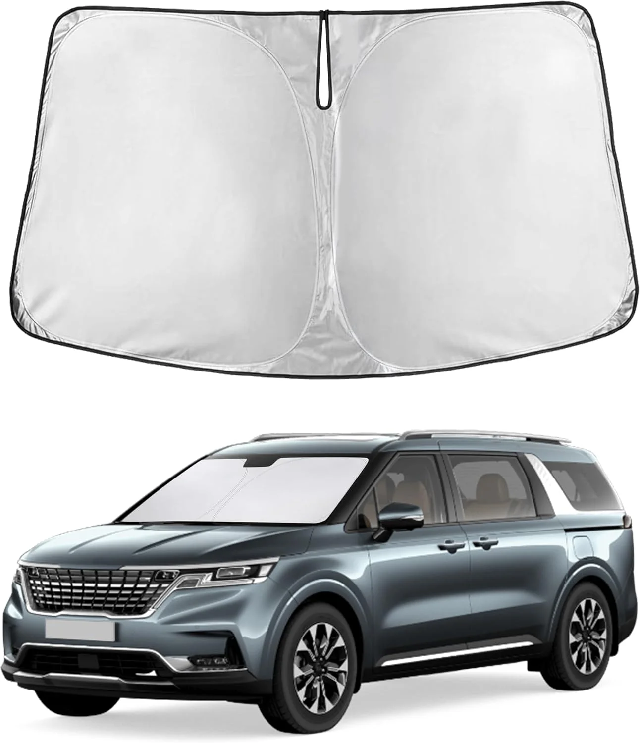 Parasol para parabrisas EcoNour compatible con Kia Carnival/Sedona 2015-2021