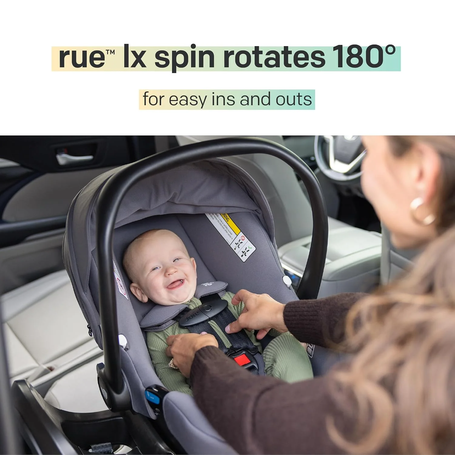 Joie Rue LX Spin Silla de Auto Giratoria 180 Grados Mocha