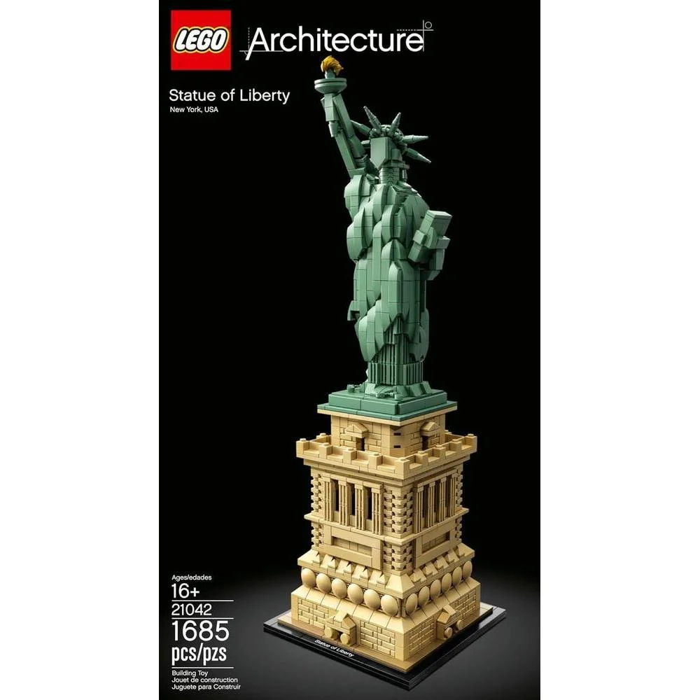 LEGO Architecture 21042 Set de Construcción Estatua de la Libertad - Recuerdo Coleccionable de Nueva York para Decoración Hogareña