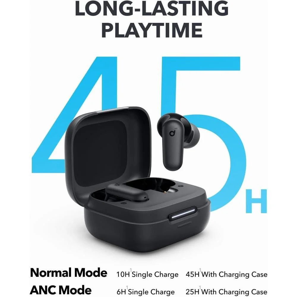 Auriculares Anker Soundcore P30i con cancelación de ruido, graves potentes, 45h de reproducción, funda 2 en 1 y soporte para teléfono