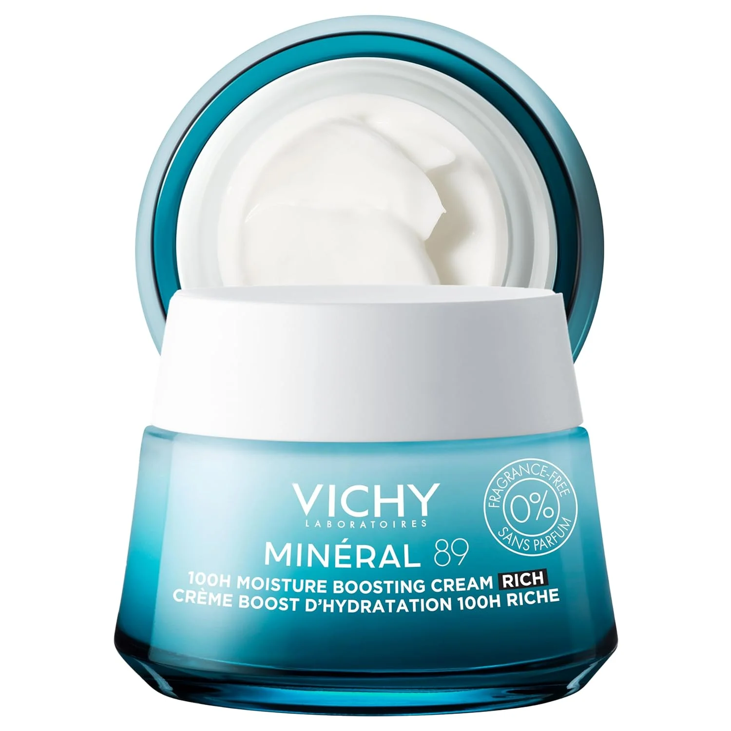 Crema facial Vichy Mineral 89 Rich 100H hidratación intensiva 50ml