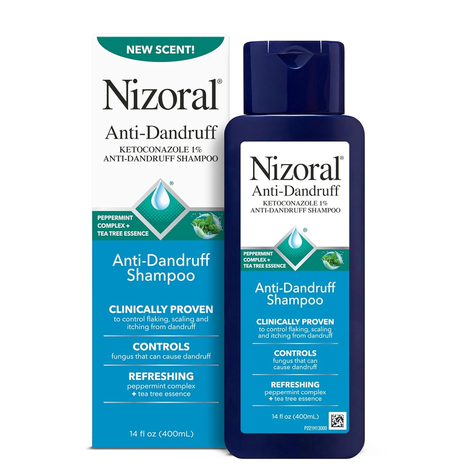 Shampoo Anticaspa Nizoral con 1% Ketoconazol y Aroma de Menta 414 ml