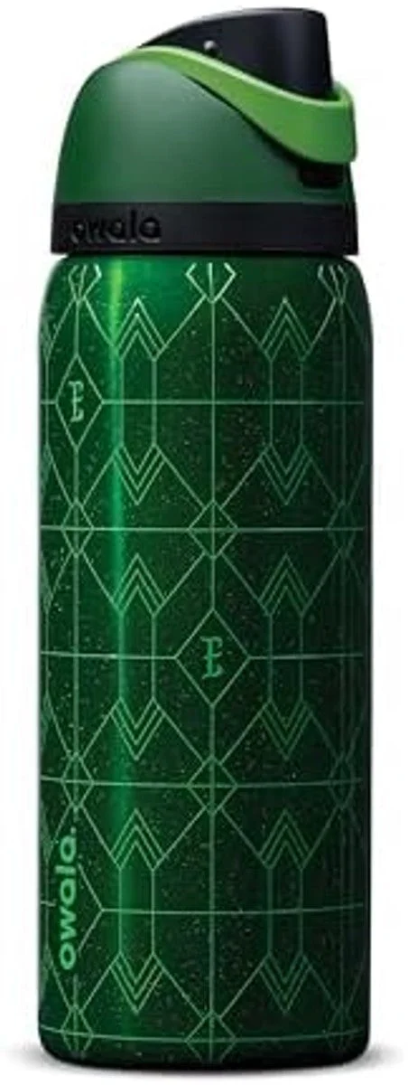 Owala Wicked FreeSip Insulated Stainless Steel Water Bottle with Straw for Sports and Travel, BPA-Free Sports Water Bottle, 32 oz, Elphaba (Green)