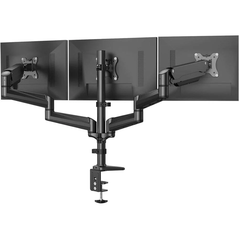 Base para triple monitor Huanuo ajustable 17 a 32 pulgadas con rotación y giro