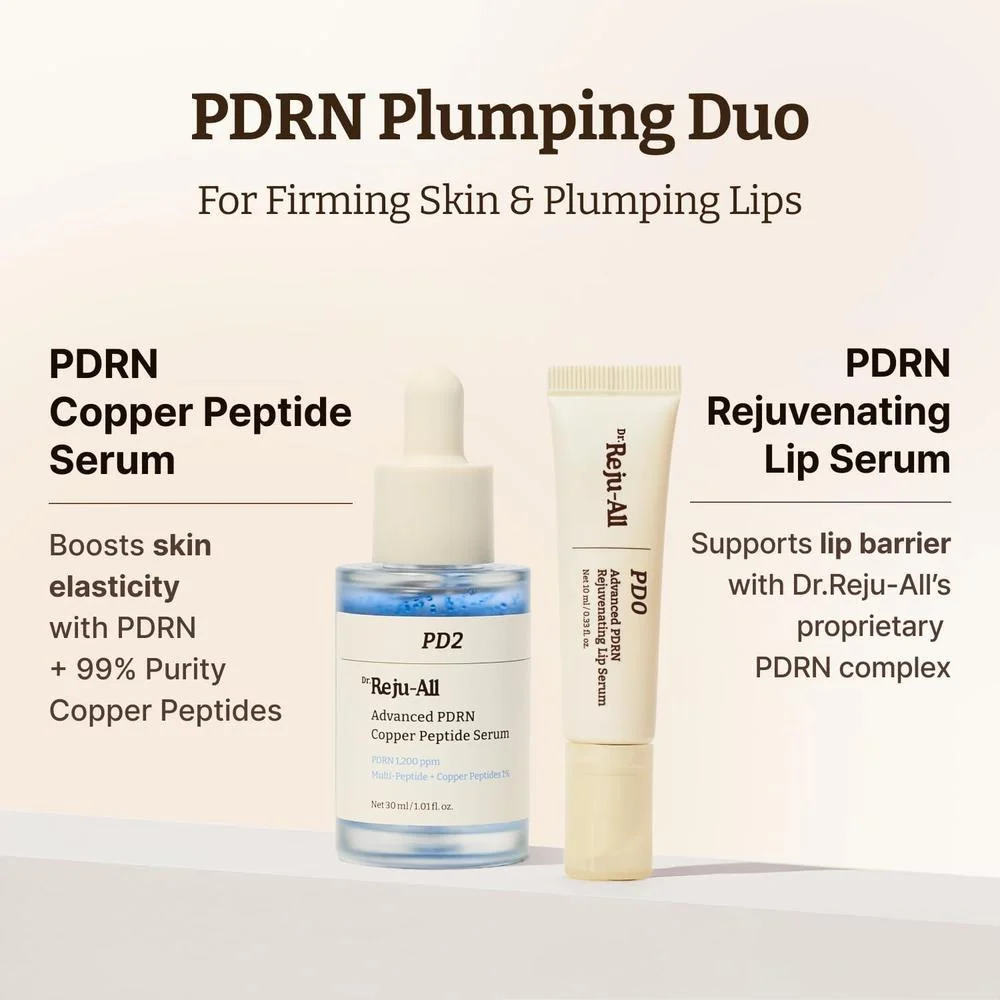 Dr.Reju-All PDRN Plumping Duo: Suero Facial Y Labial PDRN + Péptido De Cobre