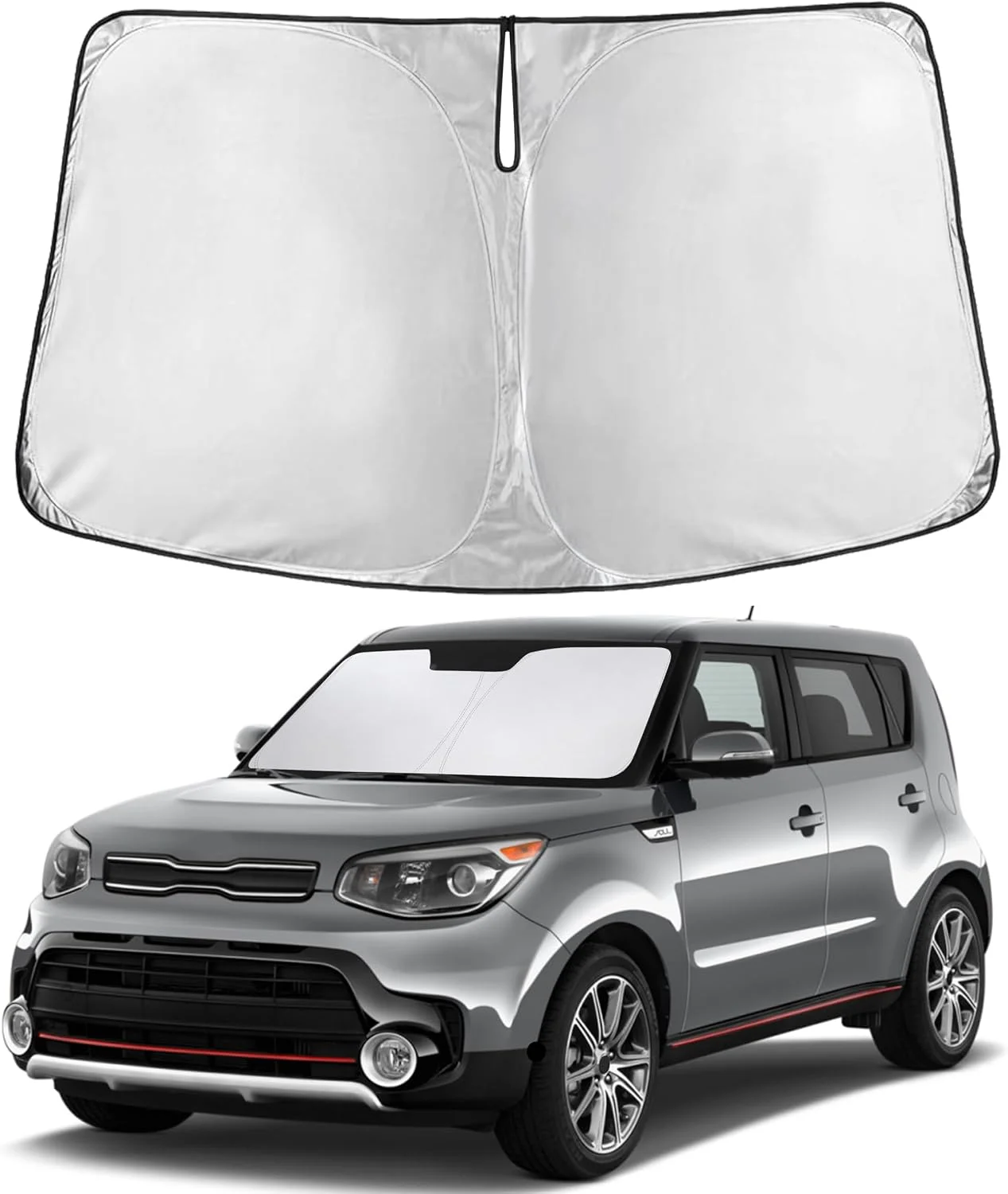 Parasol para parabrisas EcoNour compatible con Kia Soul 2014-2019