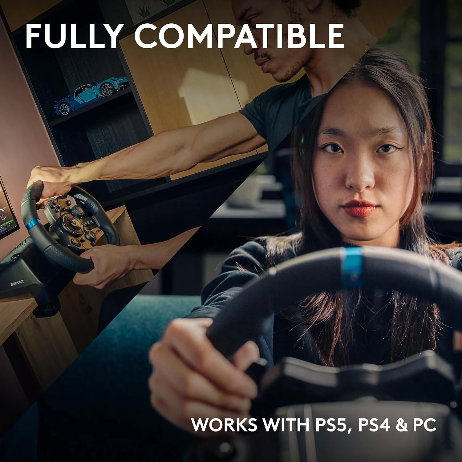 Logitech G923 TrueForce - Volante y pedales (PS5/PS4/PC)