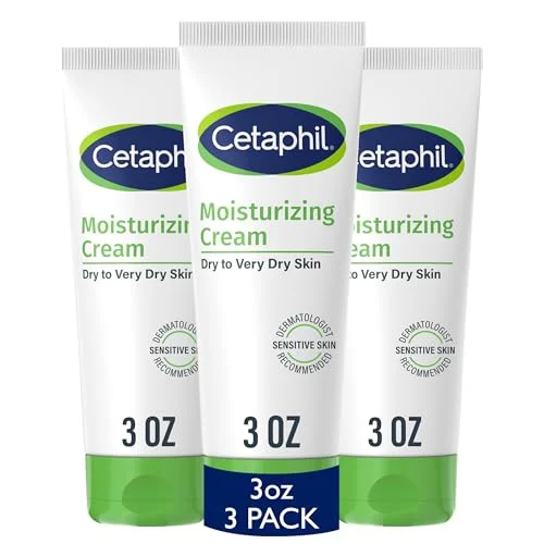 Crema Hidratante Cetaphil para Piel Sensible, Sin Fragancia, Pack 3 x 85g
