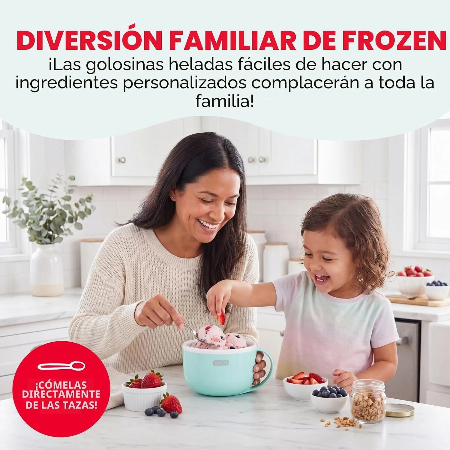 DASH My Mug Ice Cream Maker Bundle, 2 Half-Pint Freezer Mugs