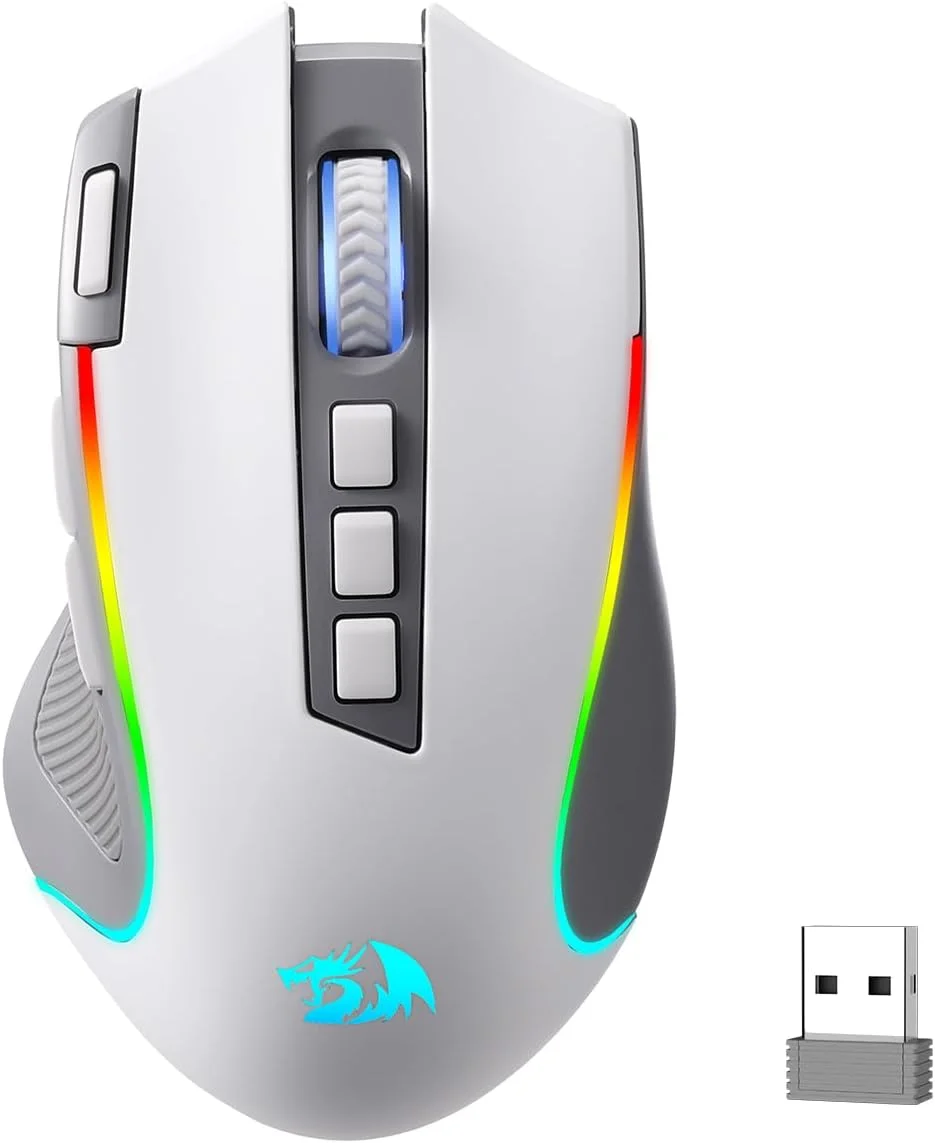 Mouse Gamer Redragon M612 Wireless RGB Óptico 8000 DPI