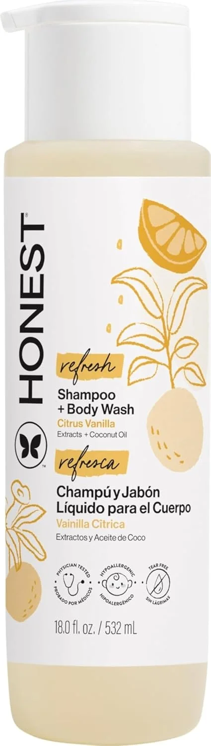 The Honest Company Shampoo & Body Wash, Citrus Vanilla Refresh, 18 fl oz