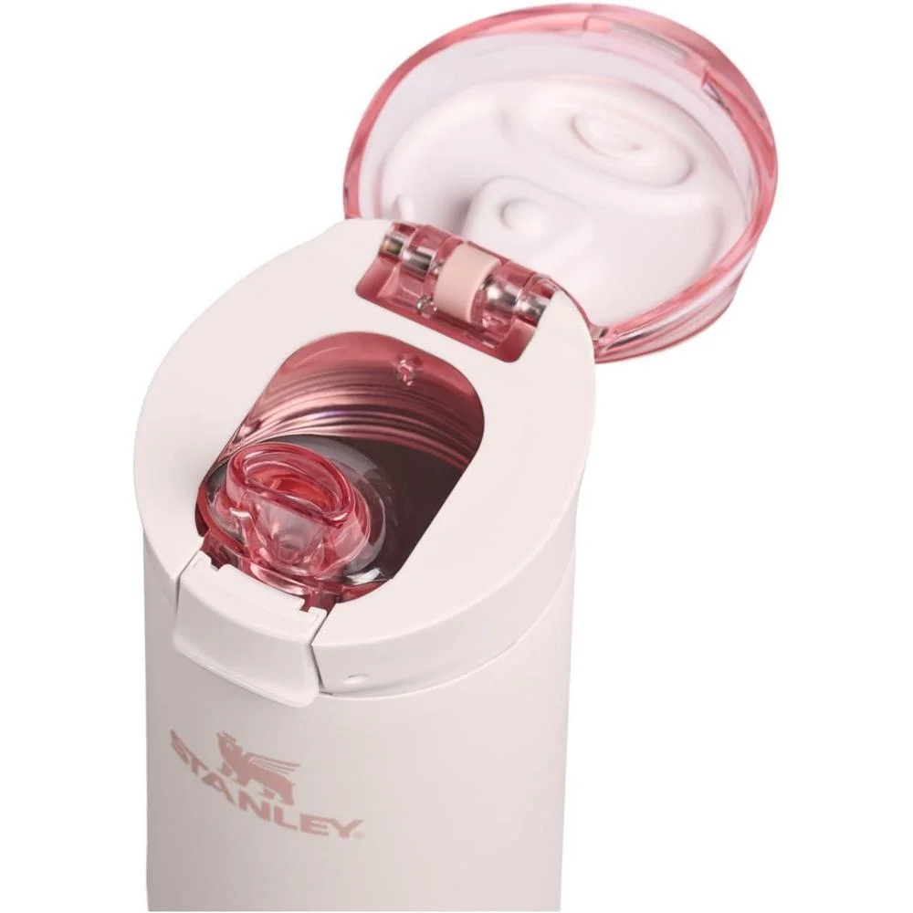 Termo STANLEY Flowstate con tapa a prueba de fugas, acero inoxidable aislado, diseño ergonómico, libre de BPA, color Rose Quartz