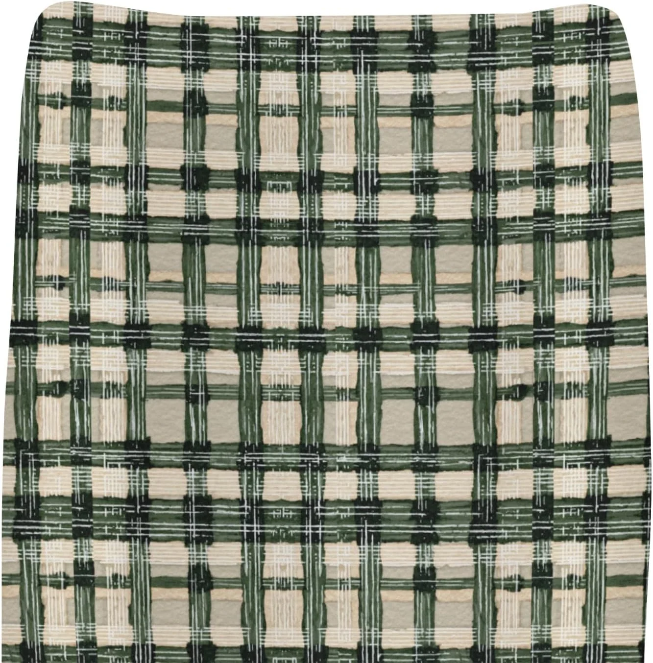 Watercolor Green Tartan Baby Changing Pad Covers for Boys Girls Vintage Green Plaids Fitted Change Table Pad Covers Mats Pastel Checkered Soft Diaper Change Table Sheets for 32''×16'' Contoured Pad