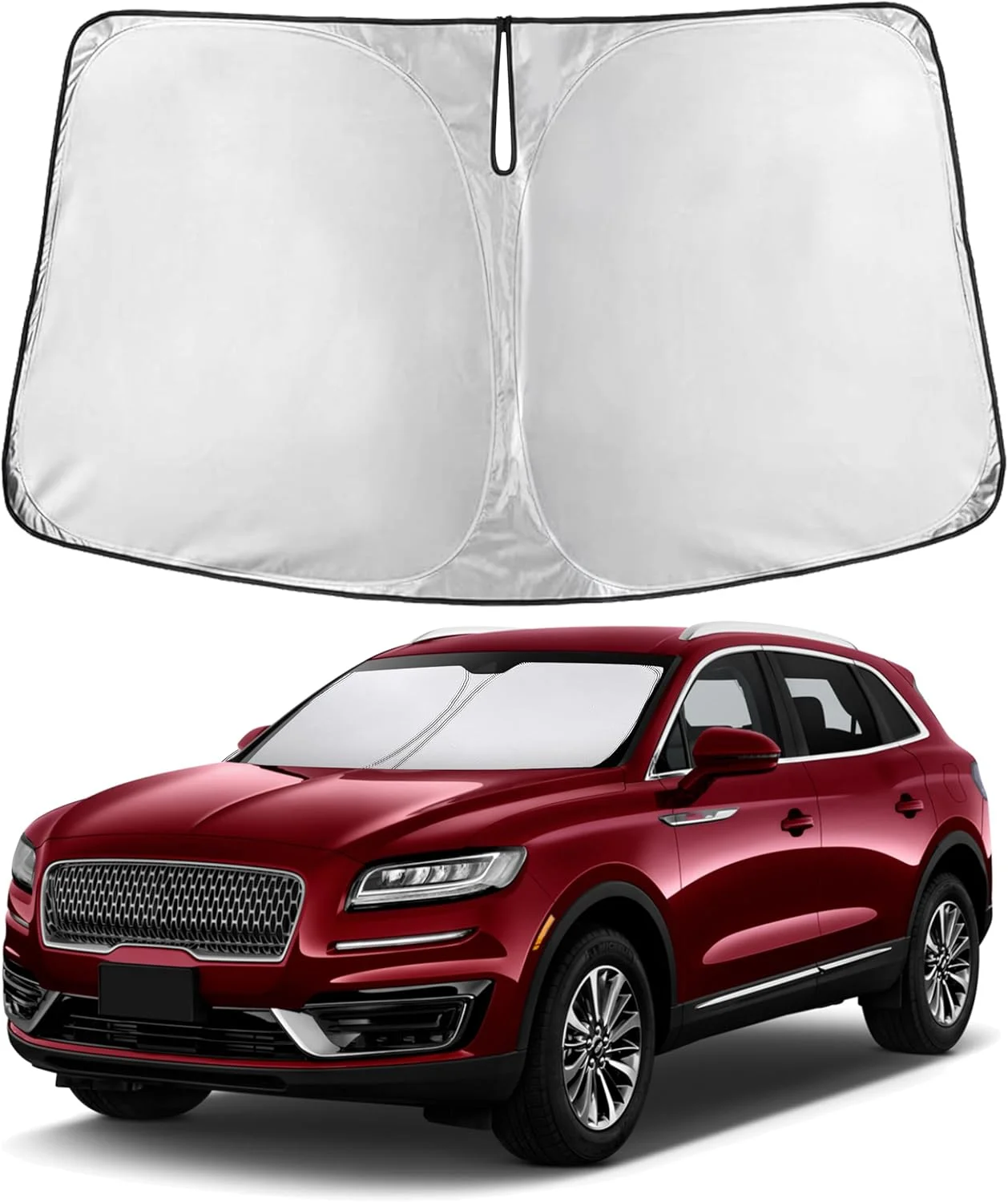 Parasol para parabrisas EcoNour compatible con Lincoln MKS 2009-2016