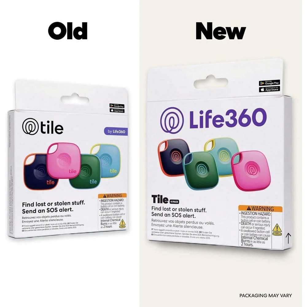 Tile Mate Rastreador Bluetooth para llaves, bolsas y artículos, compatible con iOS y Android, paquete de 4 colores