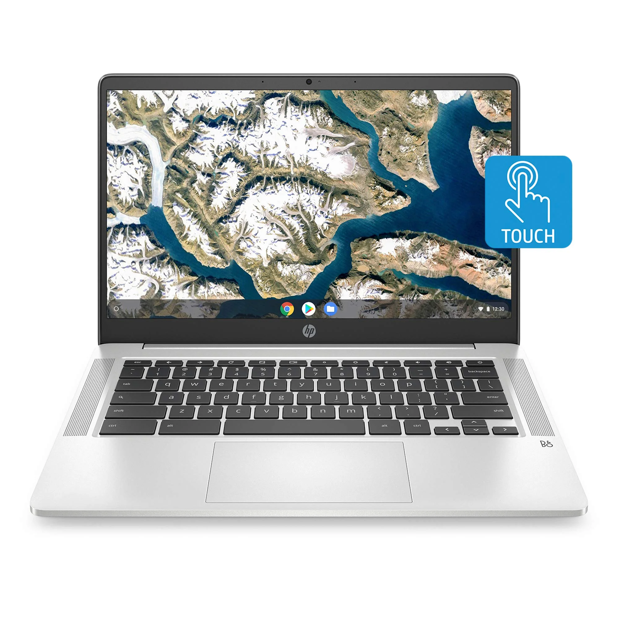 Laptop HP Chromebook 14 pulgadas HD Touchscreen Intel Celeron N4000 4GB RAM 32GB eMMC Mineral Silver