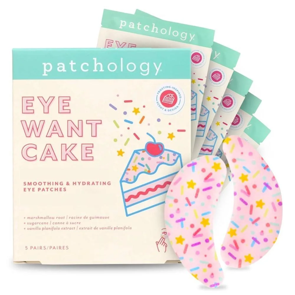 Patchology Eye Want Cake Parches Hidratantes y Suavizantes para Ojos Hinchados, Ojeras y Líneas Finas Pack de 5