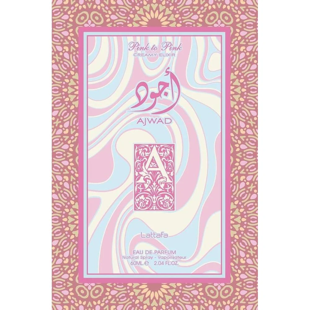 Lattafa Elixir cremoso rosa a rosa Ajwad para mujer