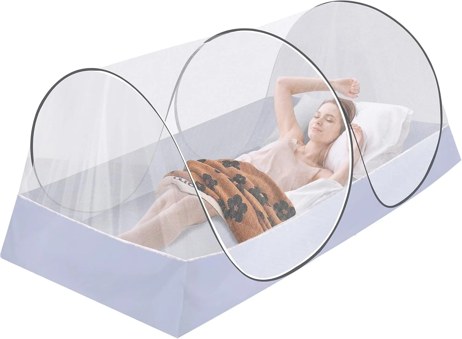 Mosquitero pop up extra grande Axcoix 78x41x31 pulgadas blanco