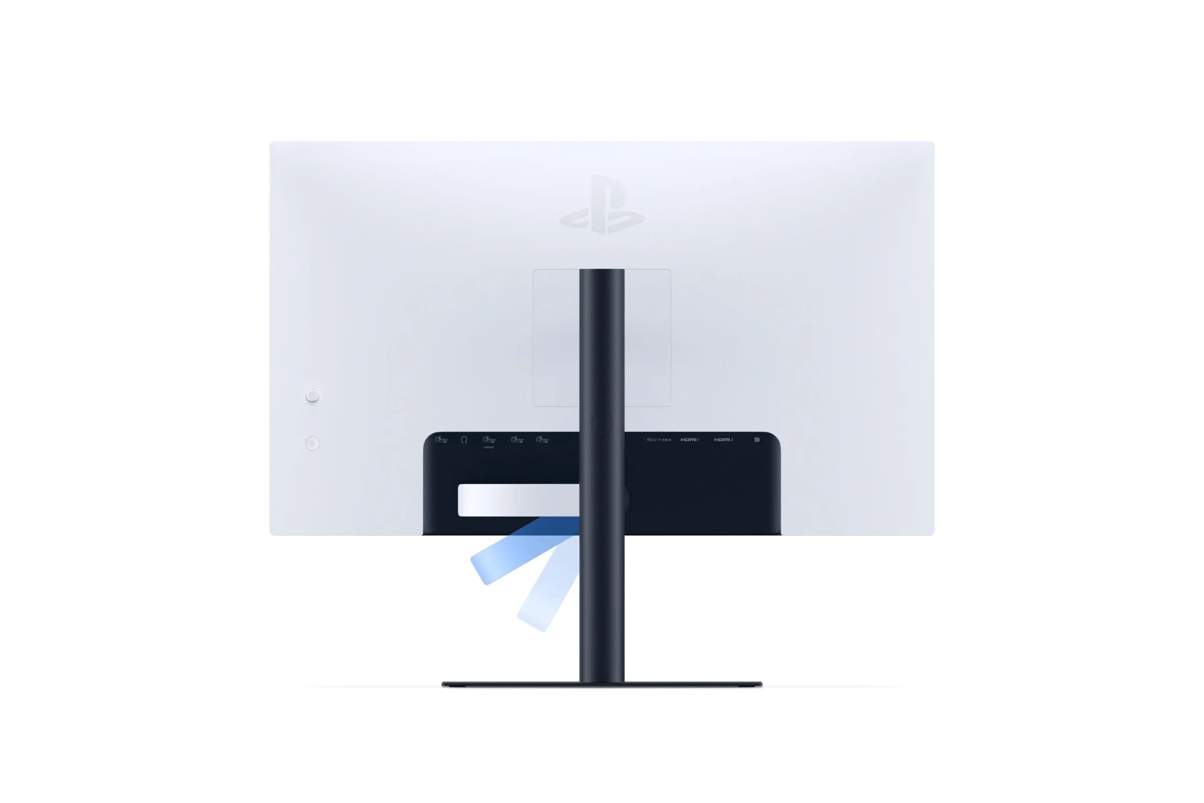 vista trasera con puertos HDMI 2.1 DisplayPort y USB
