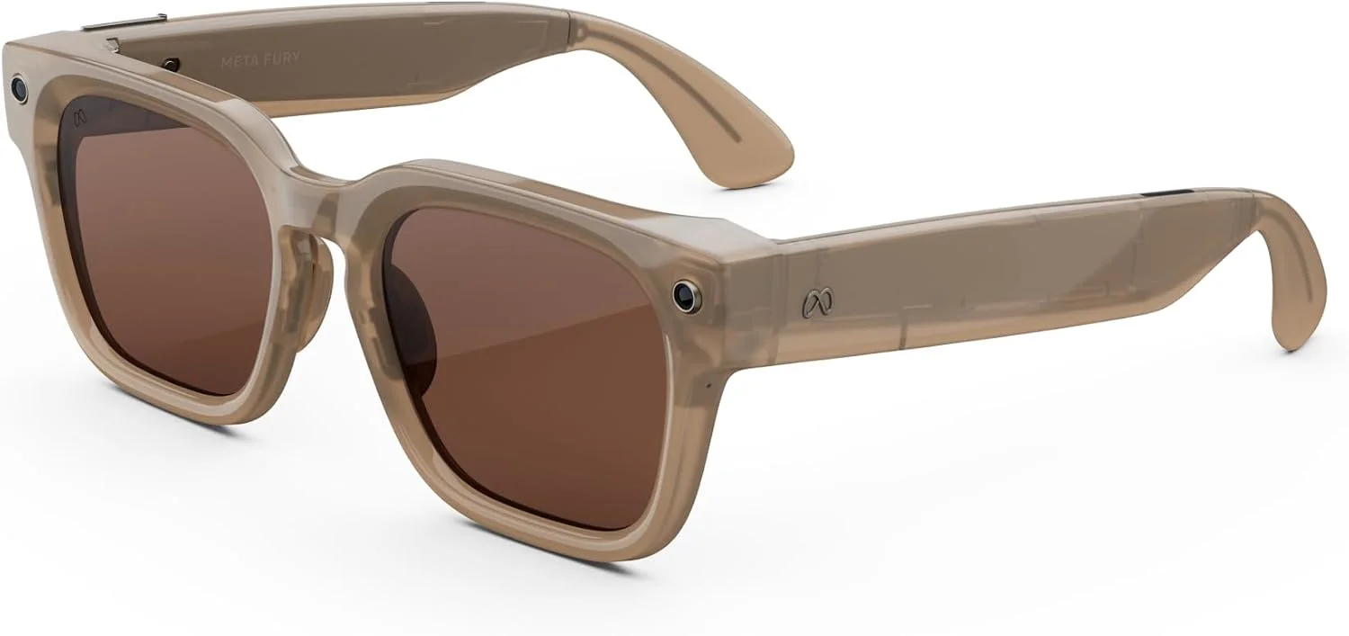 Meta Fury - Sandstone / Amber — Lentes AI con cámara y audio