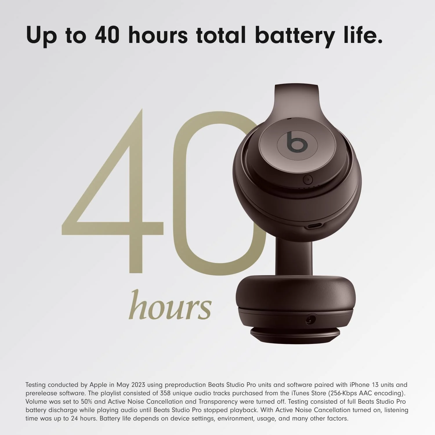 Beats Studio Pro - Marrón intenso — Audífonos over-ear premium con ANC, hasta 40h