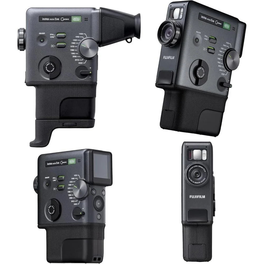 Paquete Fujifilm Instax Mini Evo Híbrida, Cámara Instantánea 3 en 1 con Bluetooth y Efectos Vintage