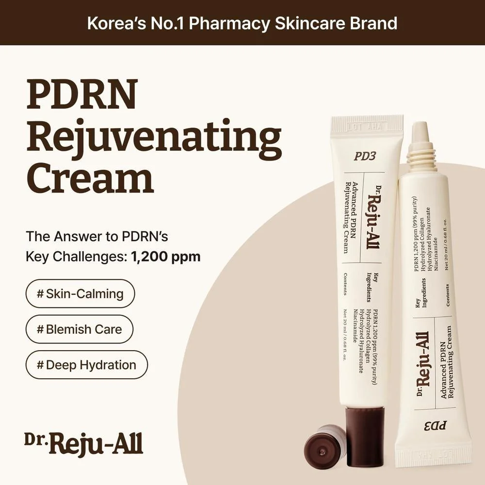 Dr.Reju-All Suero de Péptido de Cobre PDRN y Crema Rejuvenecedora PDRN para Elasticidad y Cuidado de la Piel