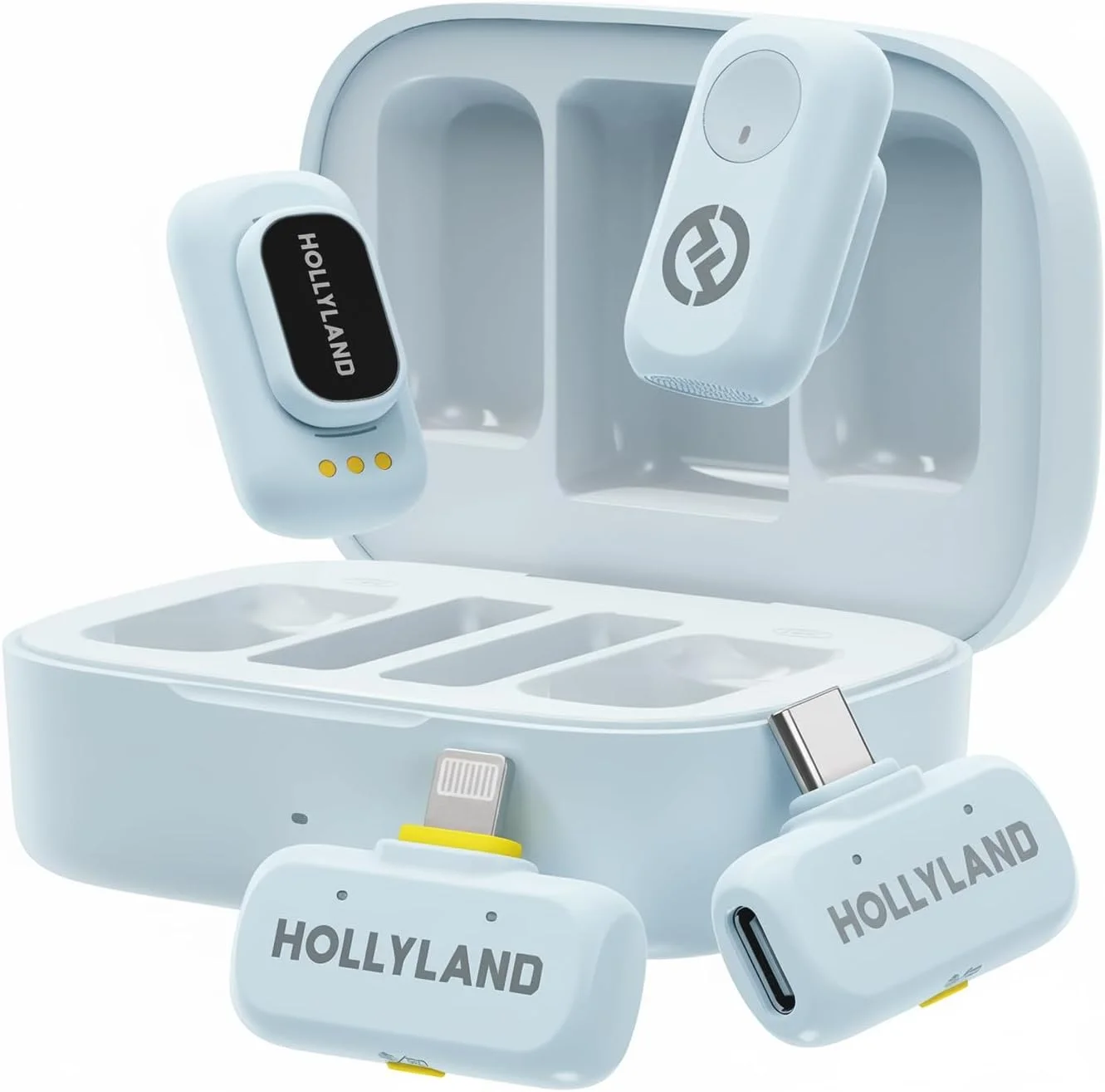 Micrófono inalámbrico Hollyland Lark A1 Combo 2TX+2RX con estuche de carga
