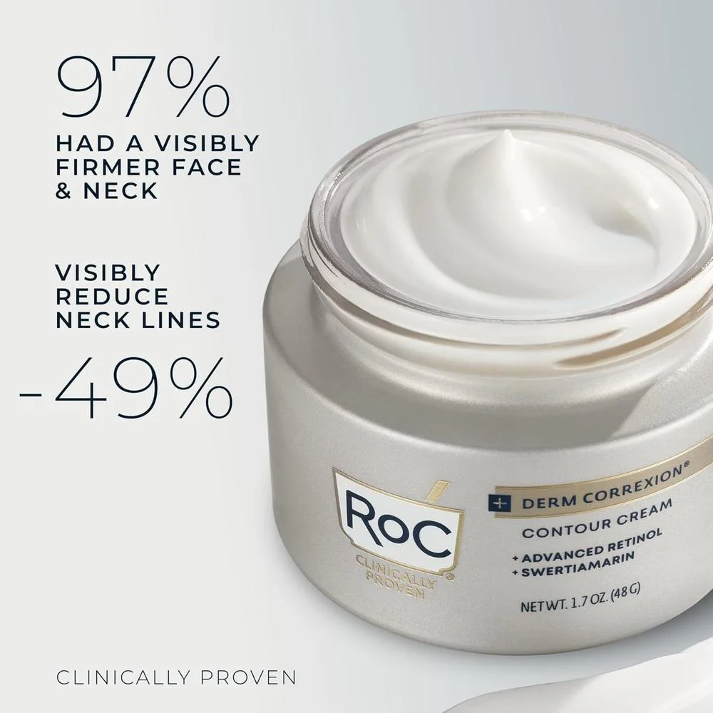 Roc Derm Correxion Crema Para El Cuello Con Ácido Hialurónico Y Retinol Avanzado 50g