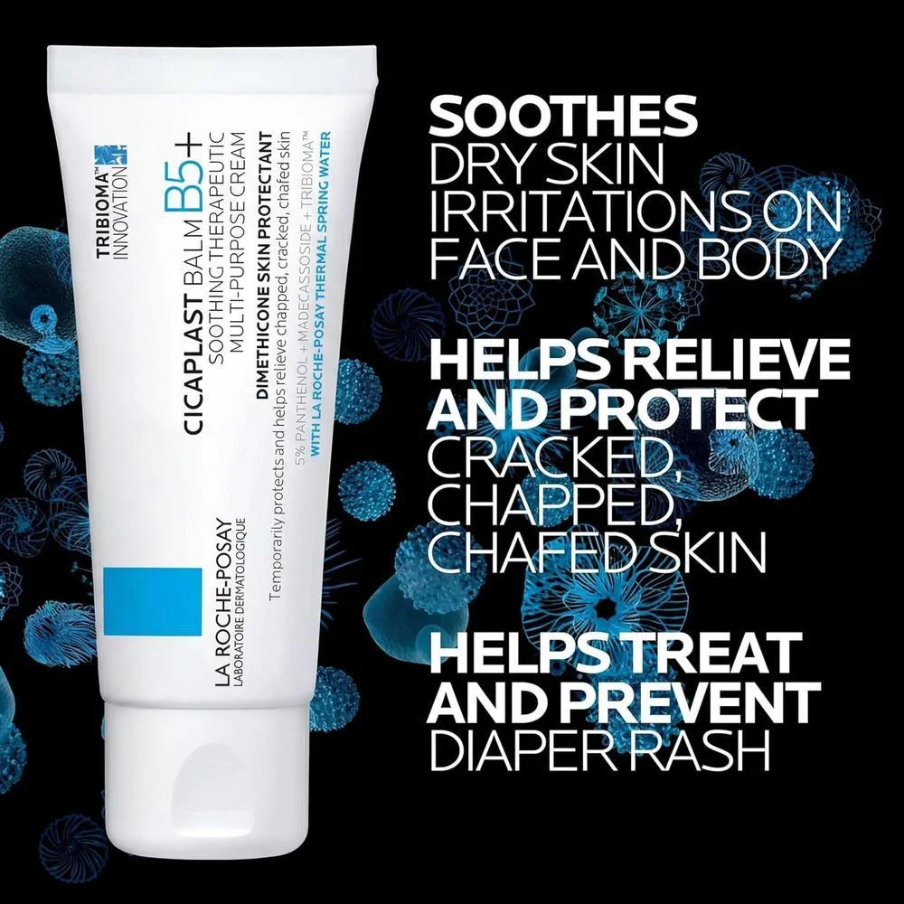 La Roche-Posay Bálsamo Cicaplast B5 Crema Multiusos para Piel Seca e Irritada, Apta para Bebés, Sin Fragancia