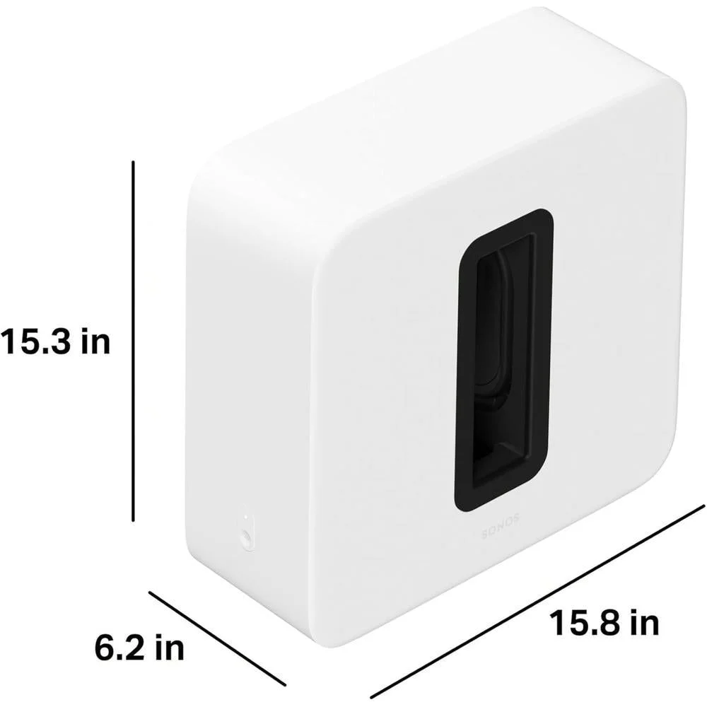 Sonos Sub 4 - Subwoofer inalámbrico con acabado mate y graves dinámicos de alta calidad, compatible con sistema Sonos