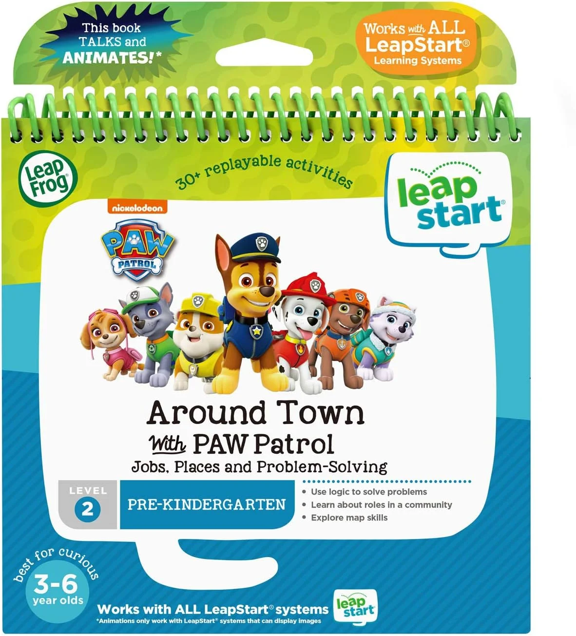 Computadora didáctica LeapFrog LeapStart 3D libro PAW Patrol Around Town nivel 2