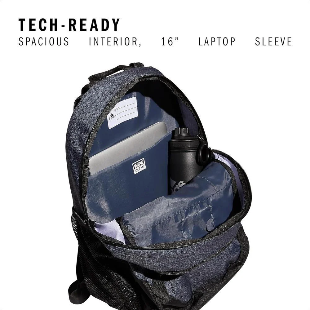 Mochila grande adidas Excel para hombres y mujeres, duradera para laptop y uso atlético