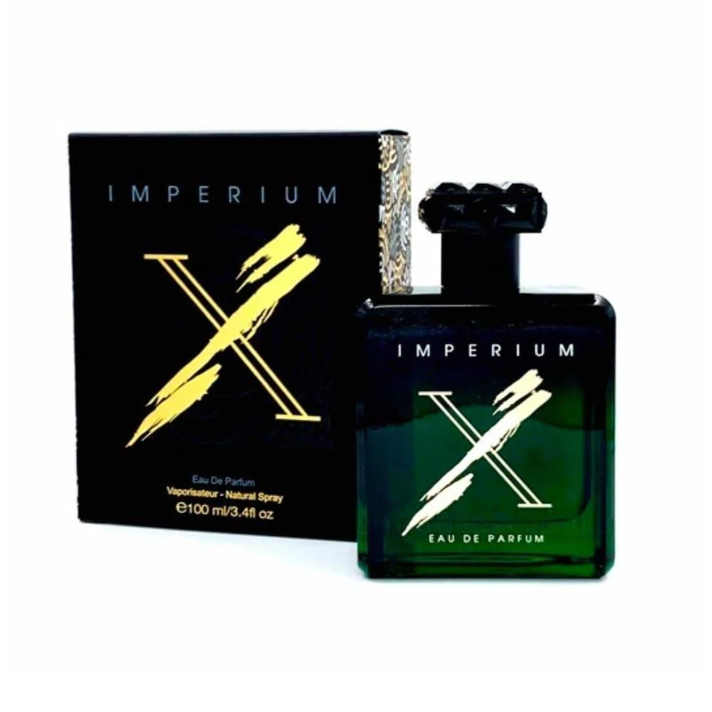 Perfume Unisex Imperium X por Fragrance World, Eau de Parfum, Amaderado Oriental, 3.4 oz