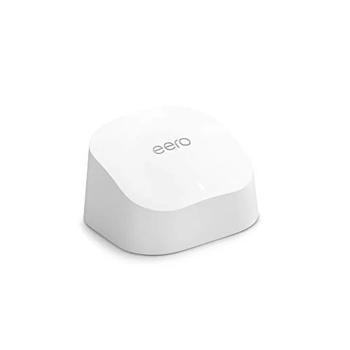 Amazon eero 6 mesh wifi add-on extender - Add up to 1,500 sq. ft. of Wi-Fi 6 coverage. Required eero mesh wifi system not included