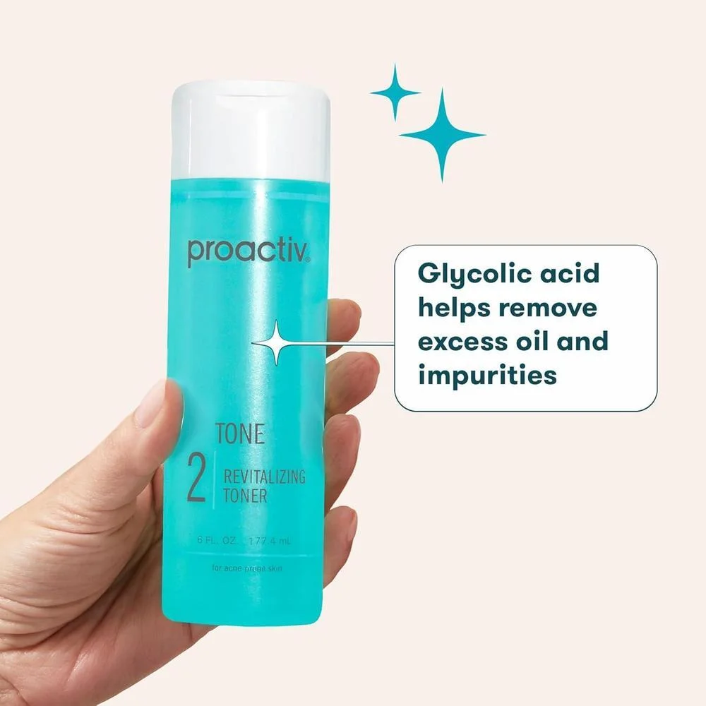 Proactiv Tónico hidratante sin alcohol para piel sensible con ácido glicólico y hamamelis, equilibrante y purificante