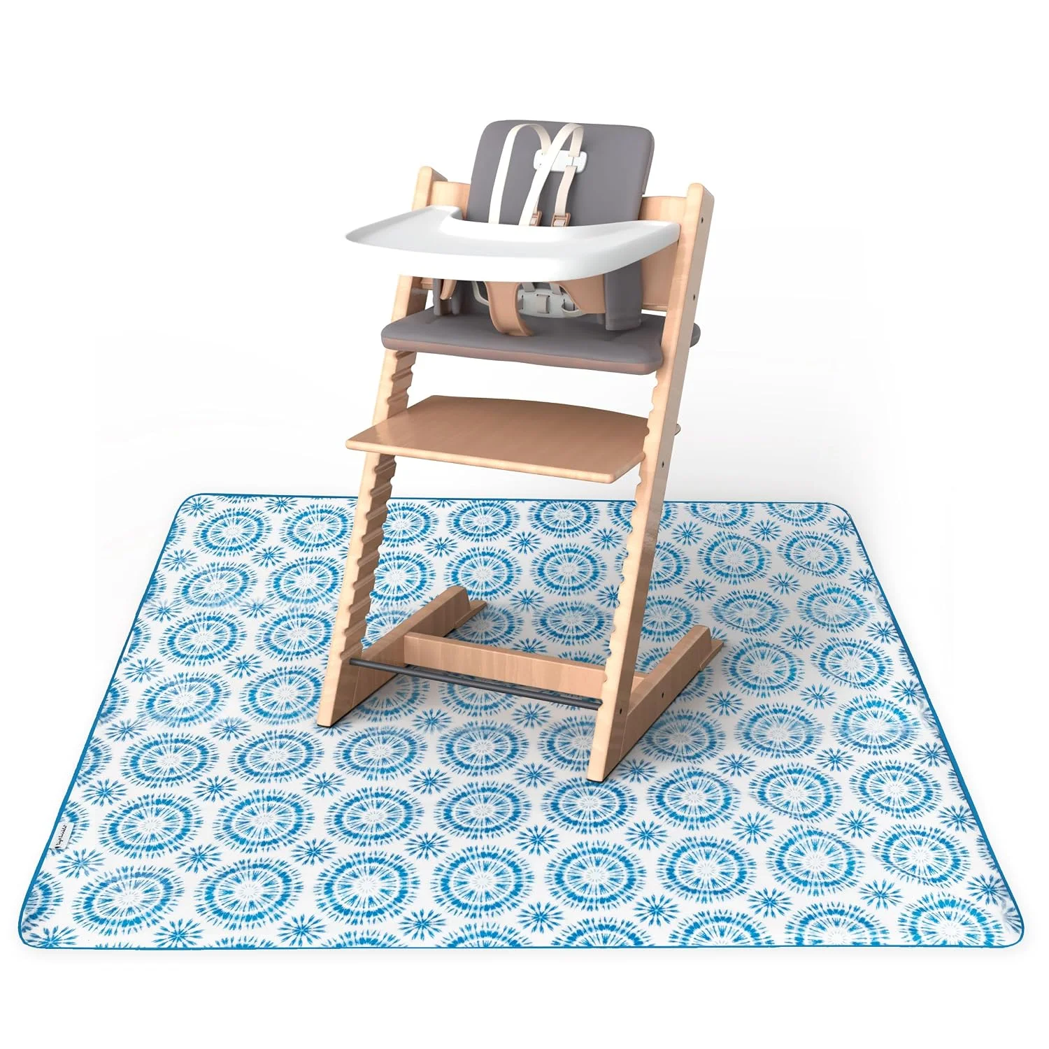 Individual Tiny Twinkle Splat Mat 44x44 pulgadas Beige Checkers