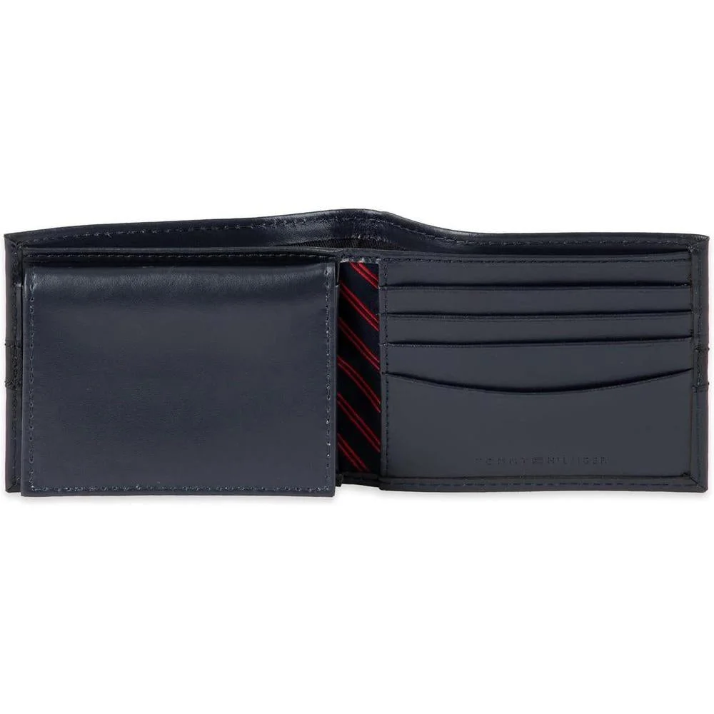 Billetera Tommy Hilfiger para hombre diseño clásico de cuero auténtico